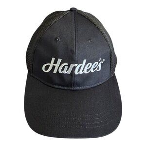 Aramark Hardee's Adjustable Baseball Cap Trucker Hat Black Employee Uniform
